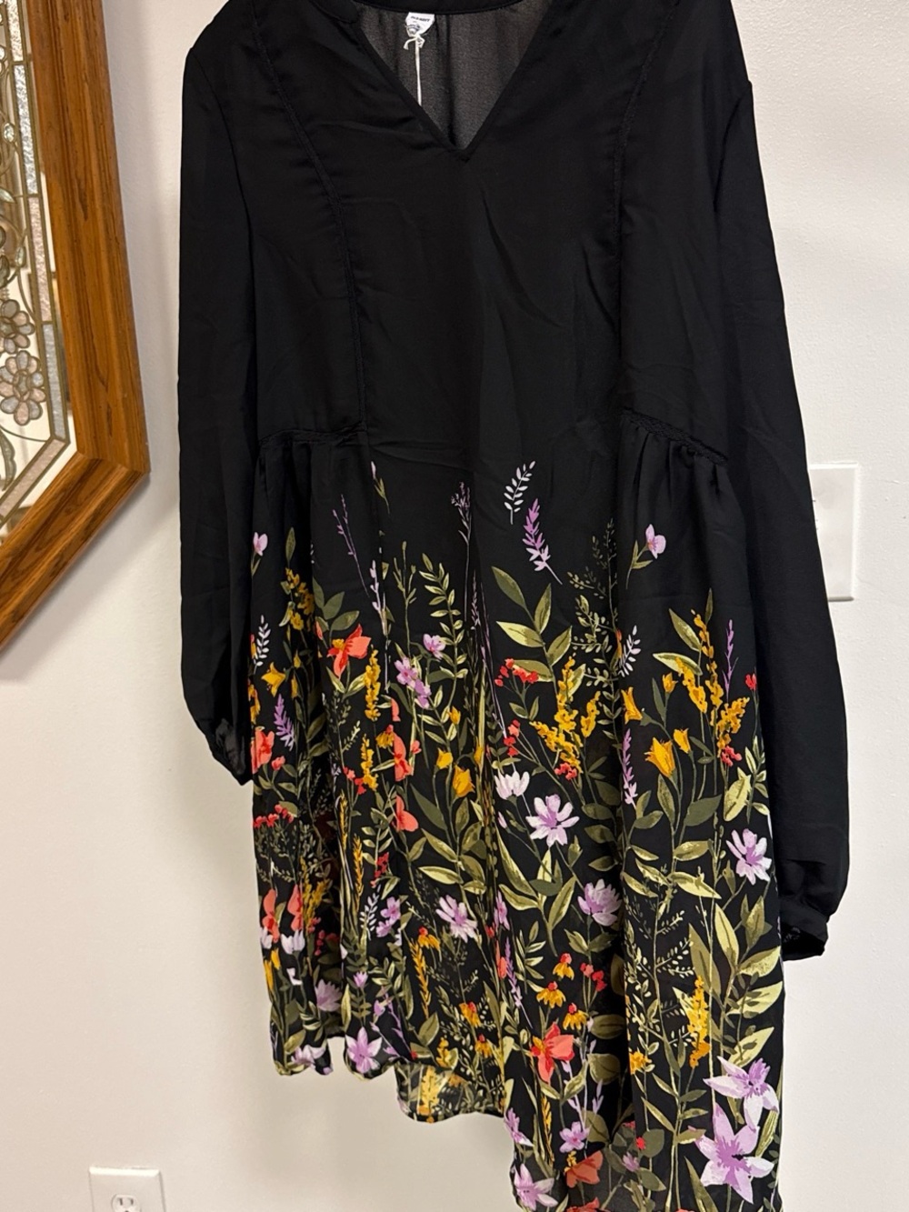 Old Navy Black Dress with Silver Lining - Picture 2 of 5